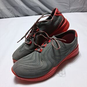 Ecco S-Drive  Gray Suede Red Spikeless Golf Shoe Men's 9.5 (EU 43)